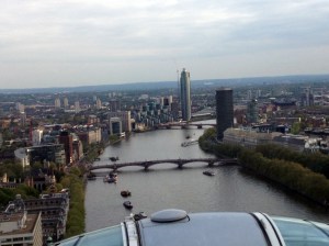 London Eye view south down the Thames